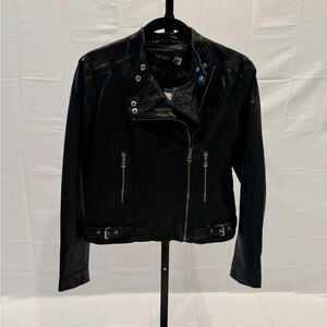 Ralph Lauren 100% lamb leather motorcycle cycle jacket. Size 6 new with tags.